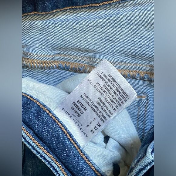American Eagle Outfitters Super High Rise Flare Stretch Jeans sz 6 - Picture 6 of 12